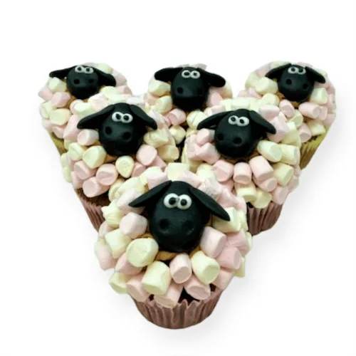 Sauen Shaun cupcake 6 pk.