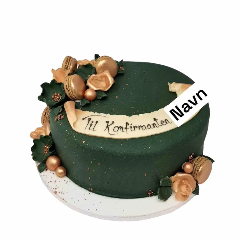 Festkake med makroner Grønn
