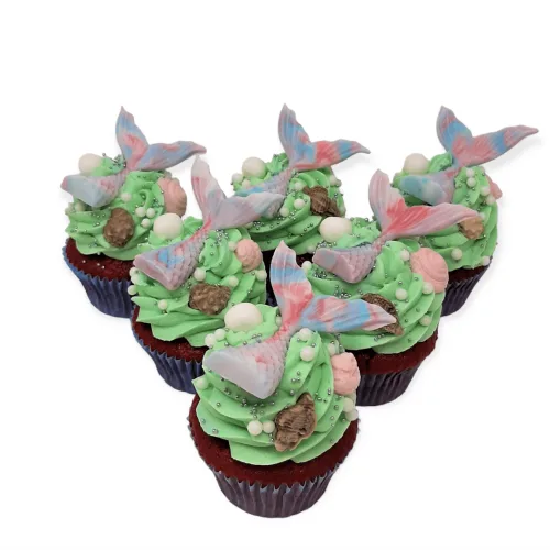 Havfrue cupcake 6 pk.