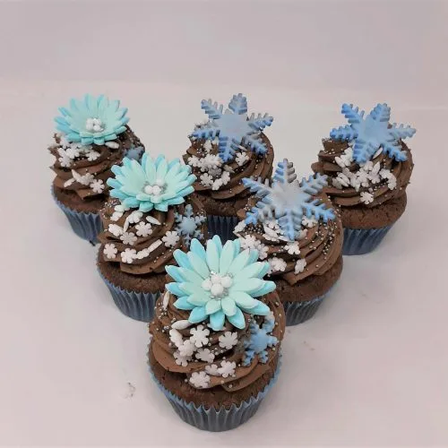 Cupcake med sesongens pynt 6 pk