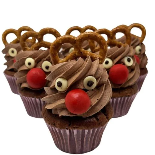 Cupcakes rudolf 6 pk
