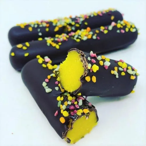 Marsipanpølse med sjokolade 3 stk