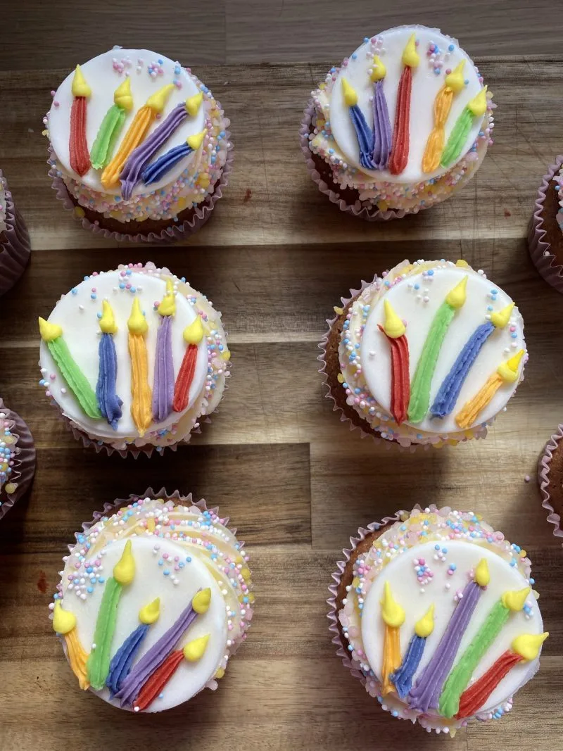 Bursdagslys cupcakes 6 pk - Bilde 3