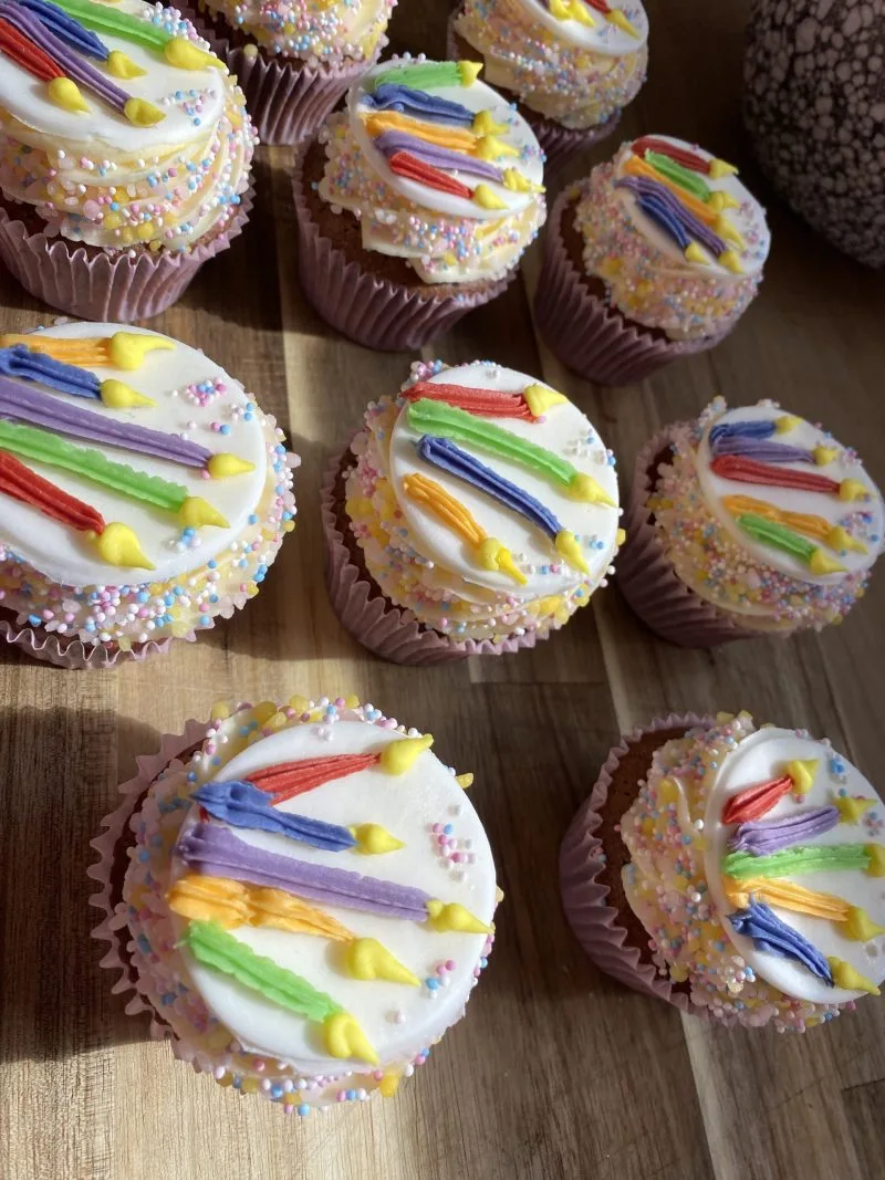Bursdagslys cupcakes 6 pk