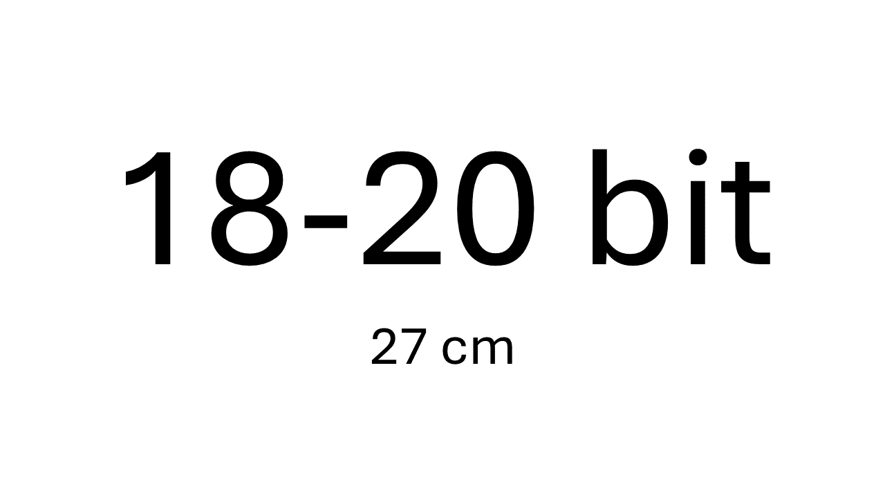 18-20 biter (27cm)