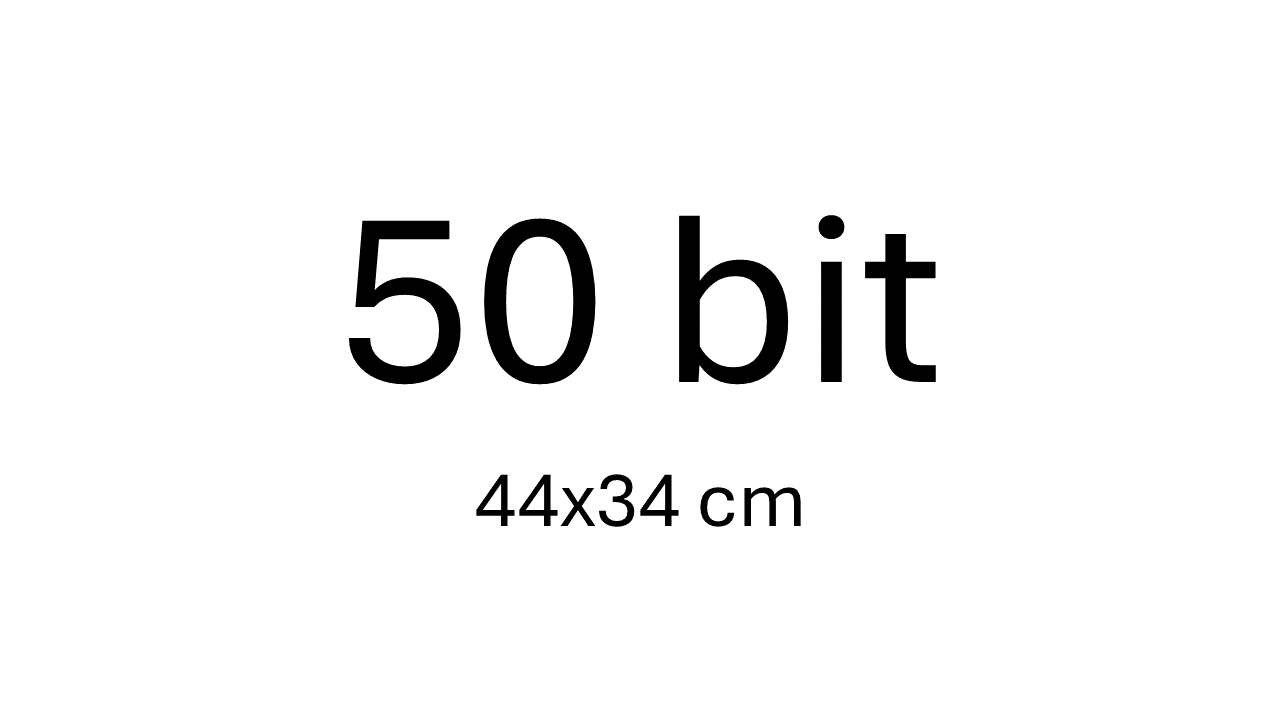 50 bit ( firkantet) 44 x 34cm