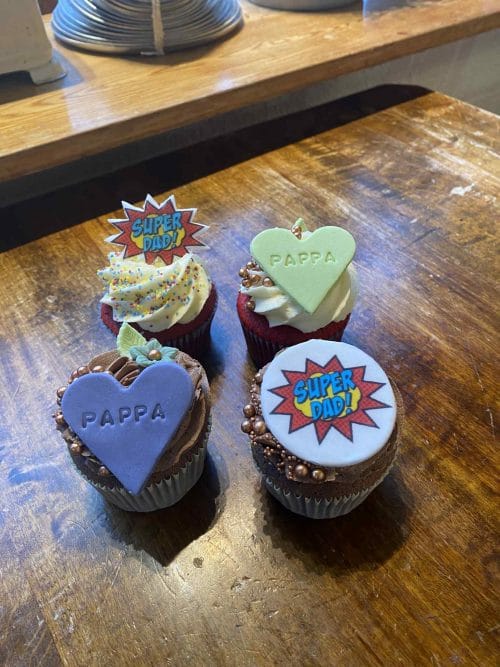 Cupcake til farsdag 4 pk