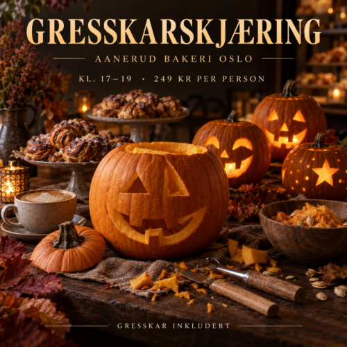 🎃 Gresskarskjæring hos Aanerud Bakeri Oslo torsdag 29.oktober